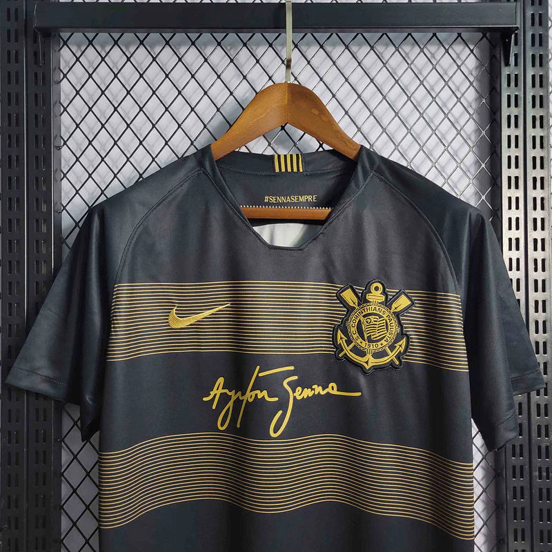 Camisa Corinthians Retro 18/19 Ayrton Senna Away - Preto